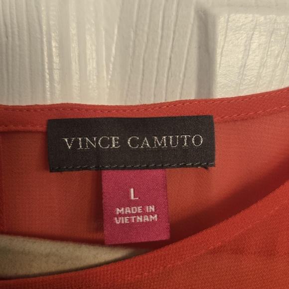 Vince Camuto Vibrant Orange Blouse - Picture 2 of 2